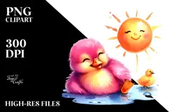 Cute Baby Duck in Sun PNG Product Image 2