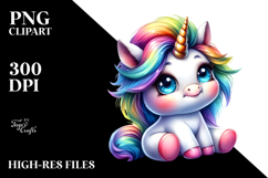 Cute Baby Unicorn, Transparent PNG Product Image 2