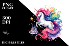 Simple Halloween Unicorn, Transparent PNG Product Image 2