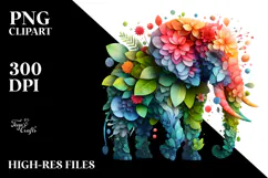 Vibrant Elephant Watercolor PNG Product Image 2