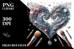 Paint Brush Diamond Heart PNG Product Image 2