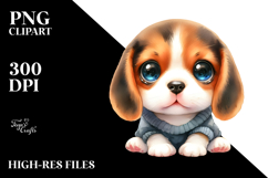 Expressive Baby Beagle PNG Product Image 2