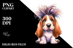Baby Basset Hound Watercolor PNG Product Image 2