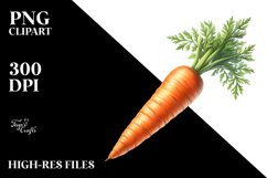 Watercolor Carrot Clipart Product Image 1