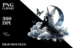 Gothic Fairy on Cloud PNG Product Image 2