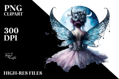 Gothic Fairy on Cloud PNG Product Image 2