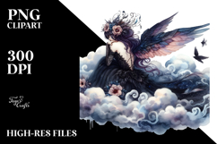 Gothic Fairy on Cloud PNG Product Image 2