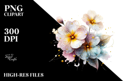 Abstract Primrose with Golden Insertions, Transparent PNG Product Image 2