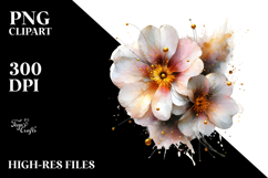 Abstract Primrose with Golden Insertions, Transparent PNG Product Image 2