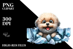 Funny Bichpoo in Forest with Ice Cracks | Sublimation | Product Image 2