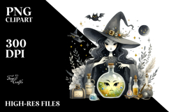 Washed Evil Witch with Magic Potion PNG Product Image 2