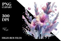 Abstract Shiny Gladiolus Clipart Product Image 3