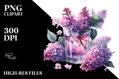 Watercolor Filled with Lilac | Sublimation | Clipart Product Image 2