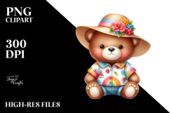 Colorful Baby Bear Dressed for Summer | Sublimation Clipart Product Image 2