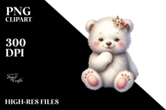 Cute Baby Bear with Beachwear PNG Product Image 2