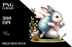 Creative Bunny with Easter Egg, PNG Product Image 2
