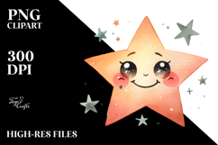 Simple Smiling Star PNG Product Image 2