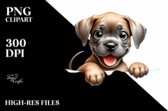 Cute Enthusiastic Watercolor Puppy Clipart Product Image 3