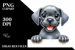 Cute Enthusiastic Watercolor Puppy Clipart Product Image 3