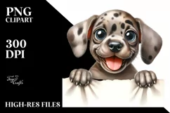 Cute Enthusiastic Watercolor Puppy Clipart Product Image 3