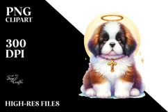 Watercollor Cute Saint Bernard, 20 oz Tumbler Product Image 2