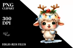 Expressive Baby Lamb, Vibrant PNG Product Image 1