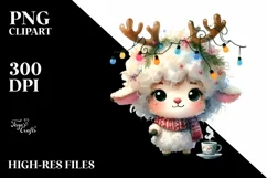Expressive Baby Lamb, Vibrant PNG Product Image 1