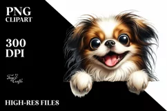Watercolor Funny Crazy Japanese Chin Product Image 1