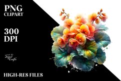 Abstract Shiny Begonia Splash | Sublimation Clipart Product Image 3