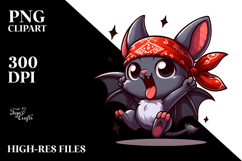 Cute Cartoon Skull with Bandana, Transparent PNG Product Image 2
