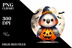 Cute Baby Parrot Halloween PNG Product Image 1