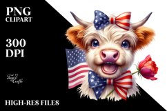 Highland Cow Portrait with Tulip and Rose | Sublimation | Product Image 3
