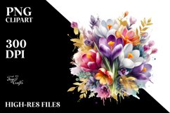 Colorful Abstract Bouquet with Crocus and Splash | Product Image 1