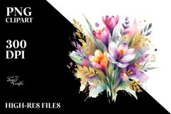 Colorful Abstract Bouquet with Crocus and Splash | Product Image 3