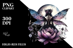 Gothic Fairy with Creative Flower View PNG Product Image 2