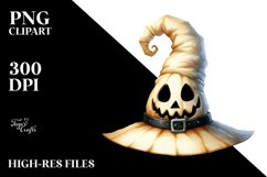 Funny Halloween Hat | Watercolor Clipart Product Image 1