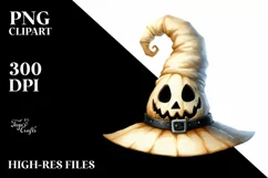 Funny Halloween Hat | Watercolor Clipart Product Image 1