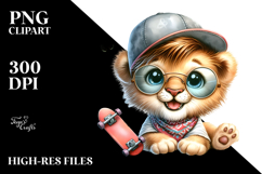 Cool Lion with Hat PNG Product Image 2