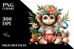 Adorned Baby Monkey, PNG Product Image 2