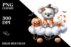 Halloween Koala Sitting on Cloud PNG Product Image 2