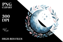 Simple Whimsical Moon PNG Product Image 2
