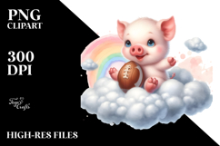 Cute Baby Pig Playing Football Sublimation Product Image 2