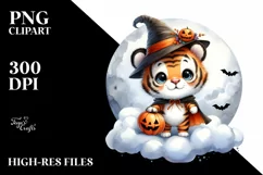 Digital Painting Baby Tiger PNG Product Image 3
