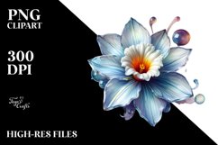 Detailed Glossy Narcissus Round Watercolor Splash Product Image 3