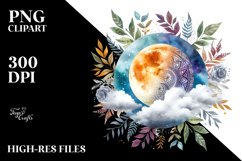 majestic Boho Moon | Sublimation | Clipart Product Image 3