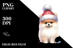 Pastel Pomeranian with Christmas Decoration Product Image 2