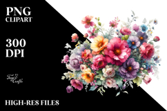 Vibrant Watercolor with Stars and Sunflowers PNG Product Image 2