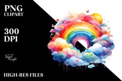 Colorful Rainbow Clouds Abstract | Clipart Product Image 3