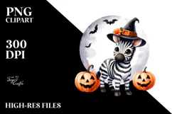 Cute Baby Zebra for Halloween PNG Product Image 2