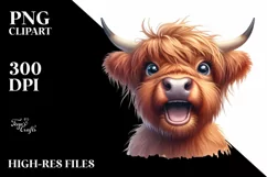 Cow Clipart of Impressive Highland Cow Product Image 3